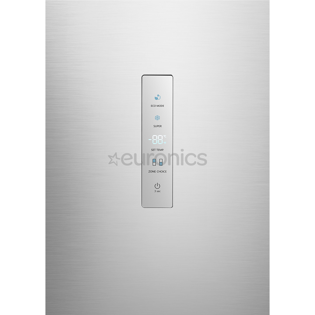 Hisense, NoFrost, 304 L, height 186 cm, stainless steel - Refrigerator