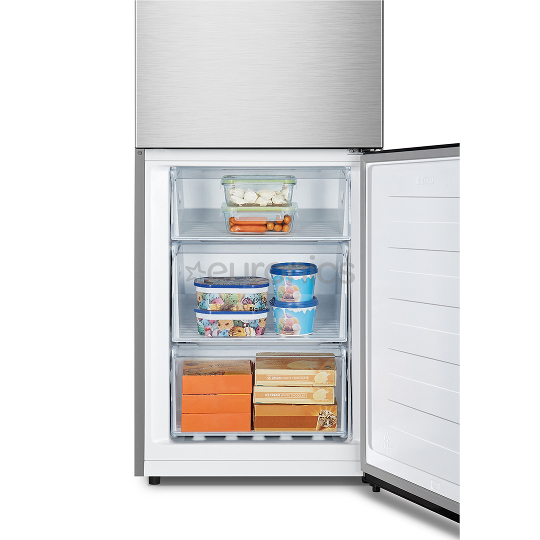Hisense, NoFrost, 304 L, height 186 cm, stainless steel - Refrigerator