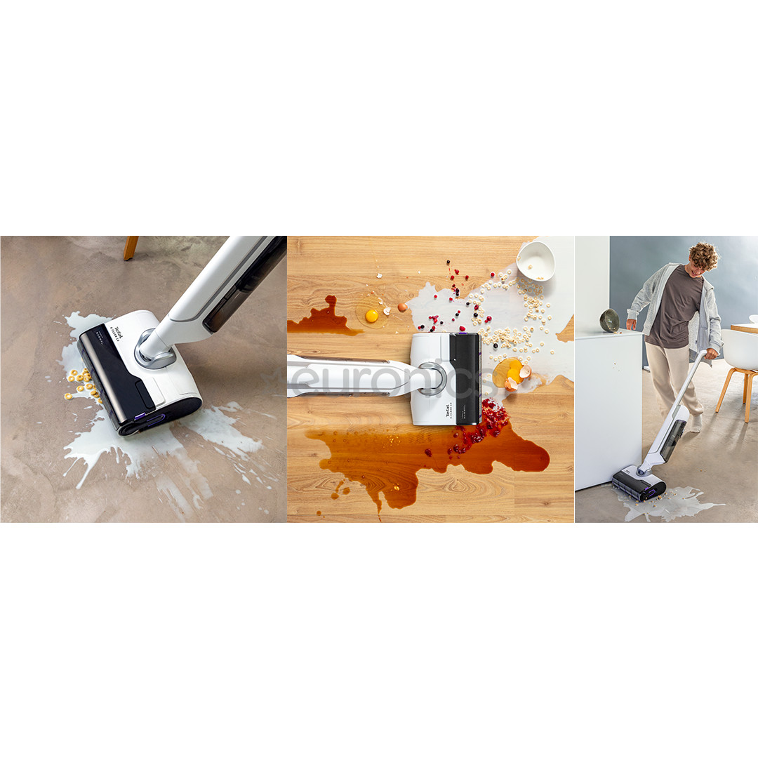 Tefal X-Clean 10, влажная уборка, белый - Беспроводной пылесос для твердых полов