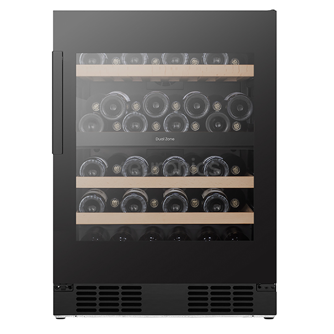 Hisense, 46 бутылок, высота 82 см, черный - Винный шкаф