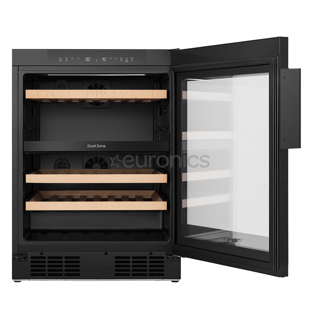 Hisense, 46 бутылок, высота 82 см, черный - Винный шкаф