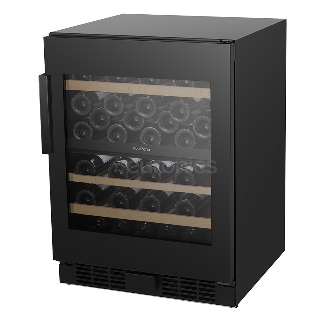 Hisense, 46 бутылок, высота 82 см, черный - Винный шкаф