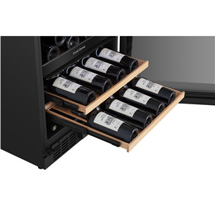 Hisense, 46 бутылок, высота 82 см, черный - Винный шкаф