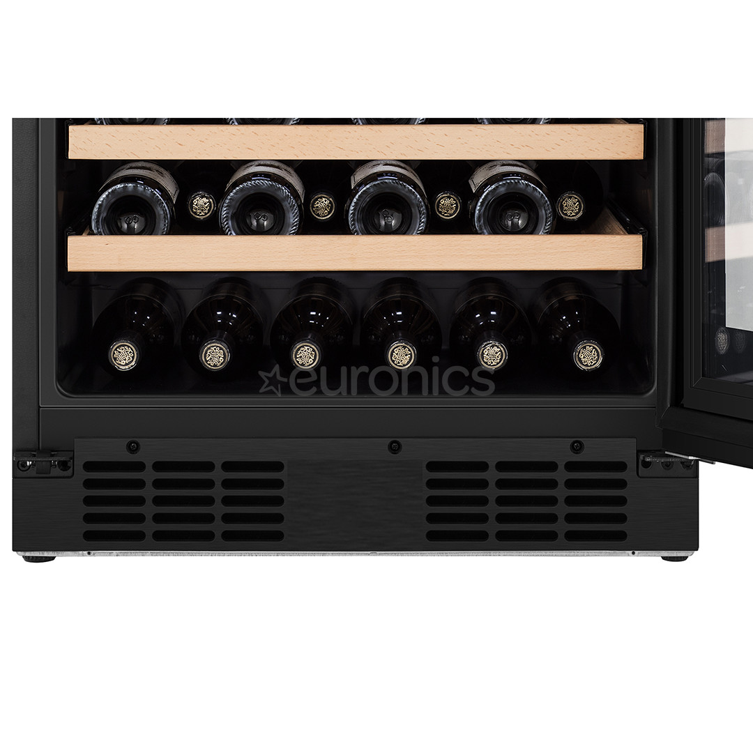 Hisense, 46 бутылок, высота 82 см, черный - Винный шкаф