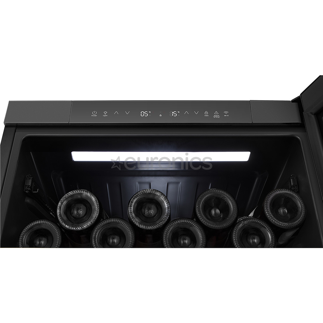 Hisense, 46 бутылок, высота 82 см, черный - Винный шкаф