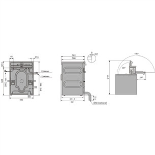 Asko, Professional, 7 kg, depth 59,1 cm, 1400 rpm, grey - Front load washing machine