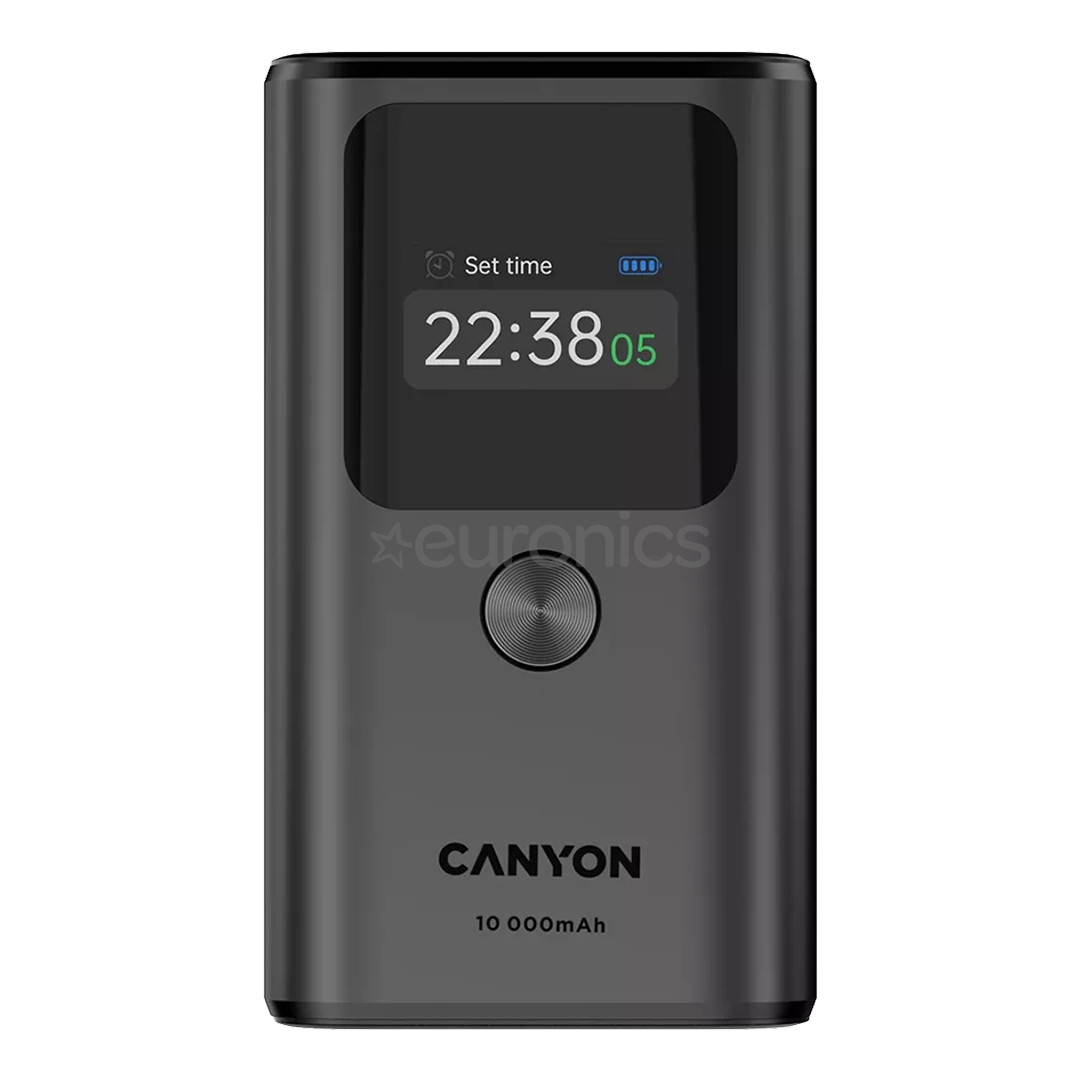 Canyon OnPower 130, 10000 mAh, tumehall - Akupank