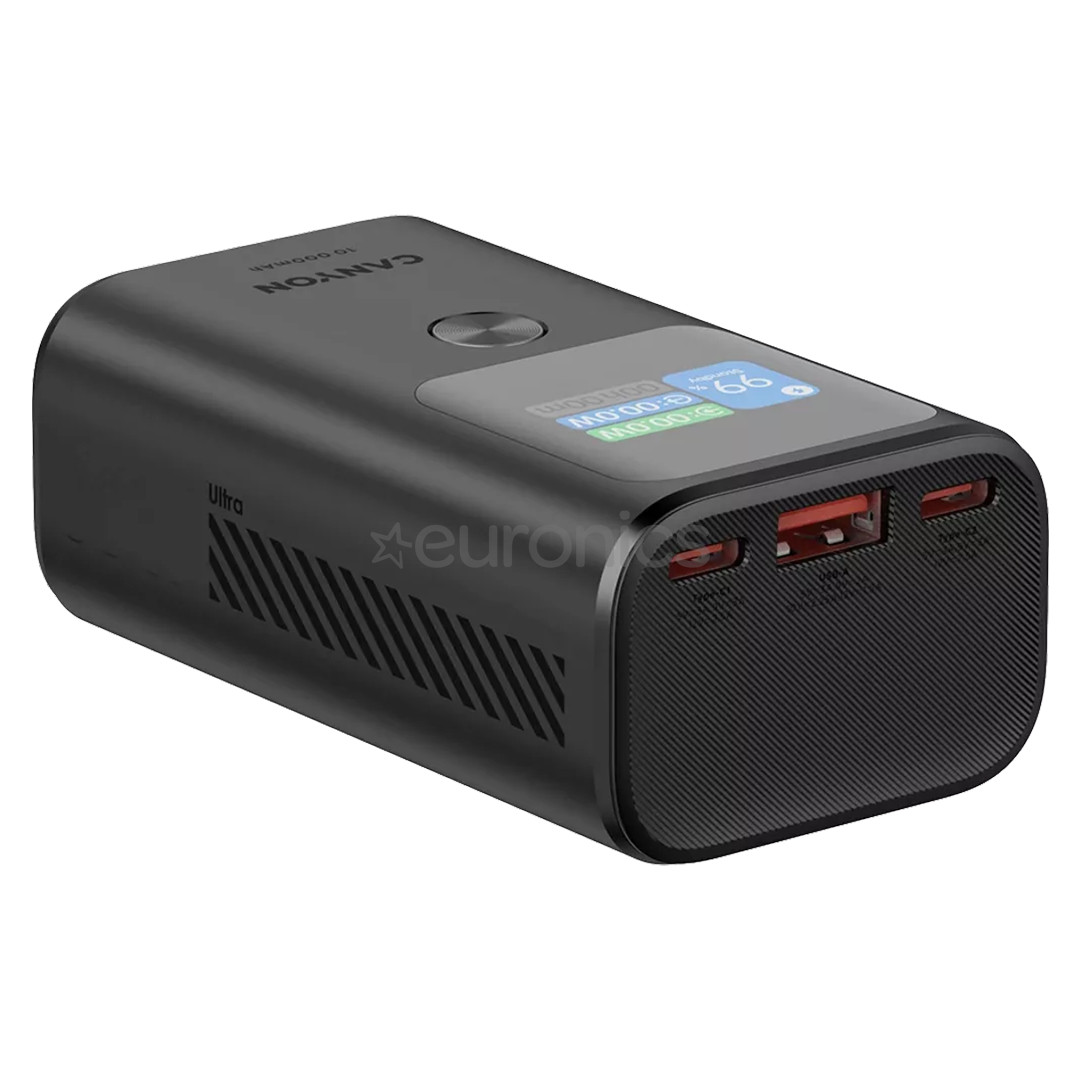 Canyon OnPower 130, 10000 mAh, tumehall - Akupank