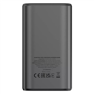 Canyon OnPower 130, 10000 mAh, tumehall - Akupank