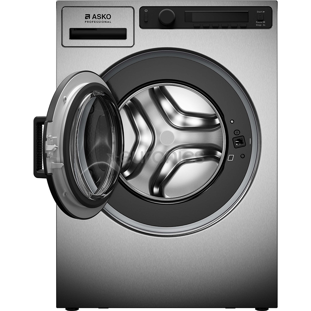 Asko, Professional, 9 kg, depth 70,6 cm, 1400 rpm, stainless steel - Front load washing machine