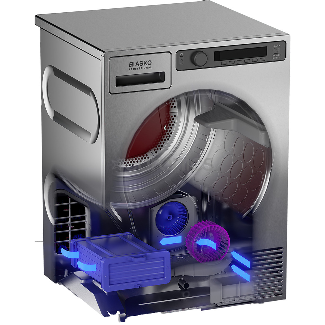 Asko, Professional, 7 kg, sügavus 65,4 cm, roostevaba teras - Pesukuivati