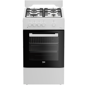 Beko, 60 L, laius 50 cm, valge - Gaasipliit FSG52020FW