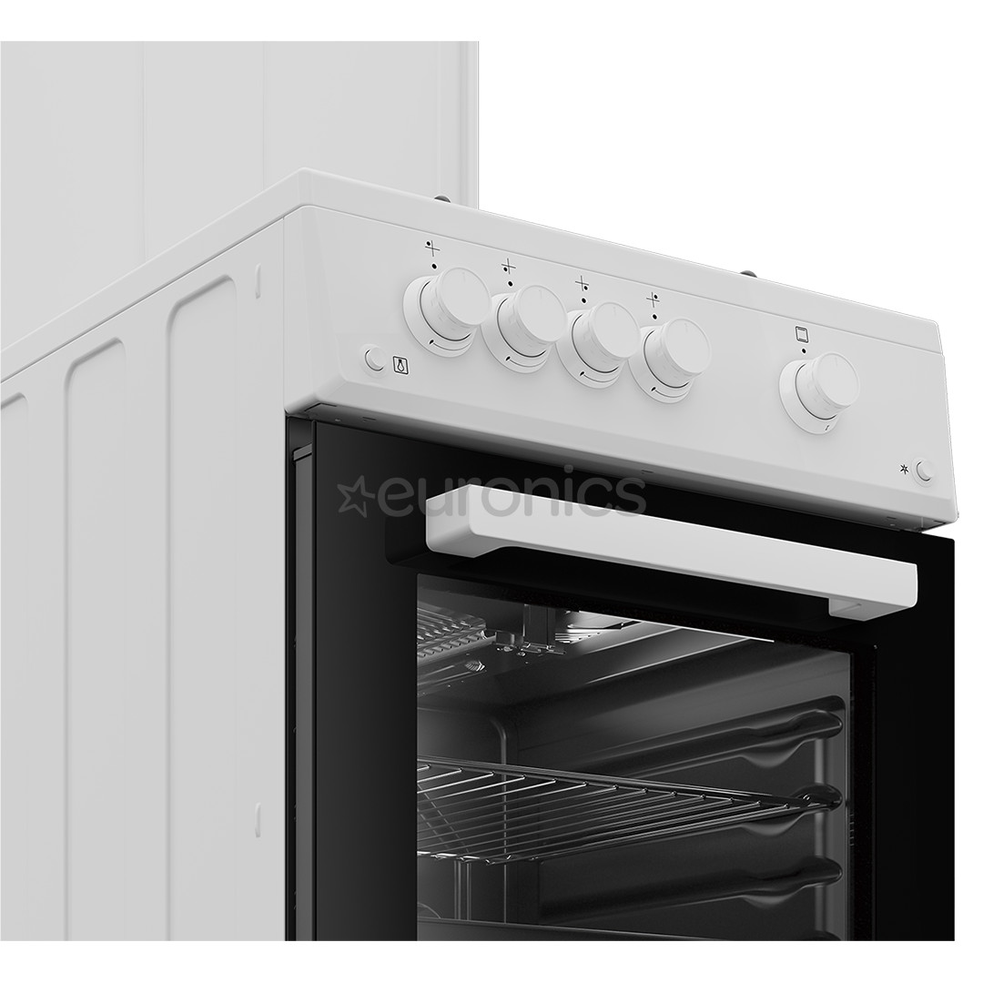 Beko, 60 L, laius 50 cm, valge - Gaasipliit