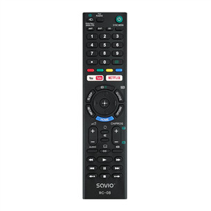 Savio RC-08, Sony TV, must - Teleri asenduspult TVPUSARC08