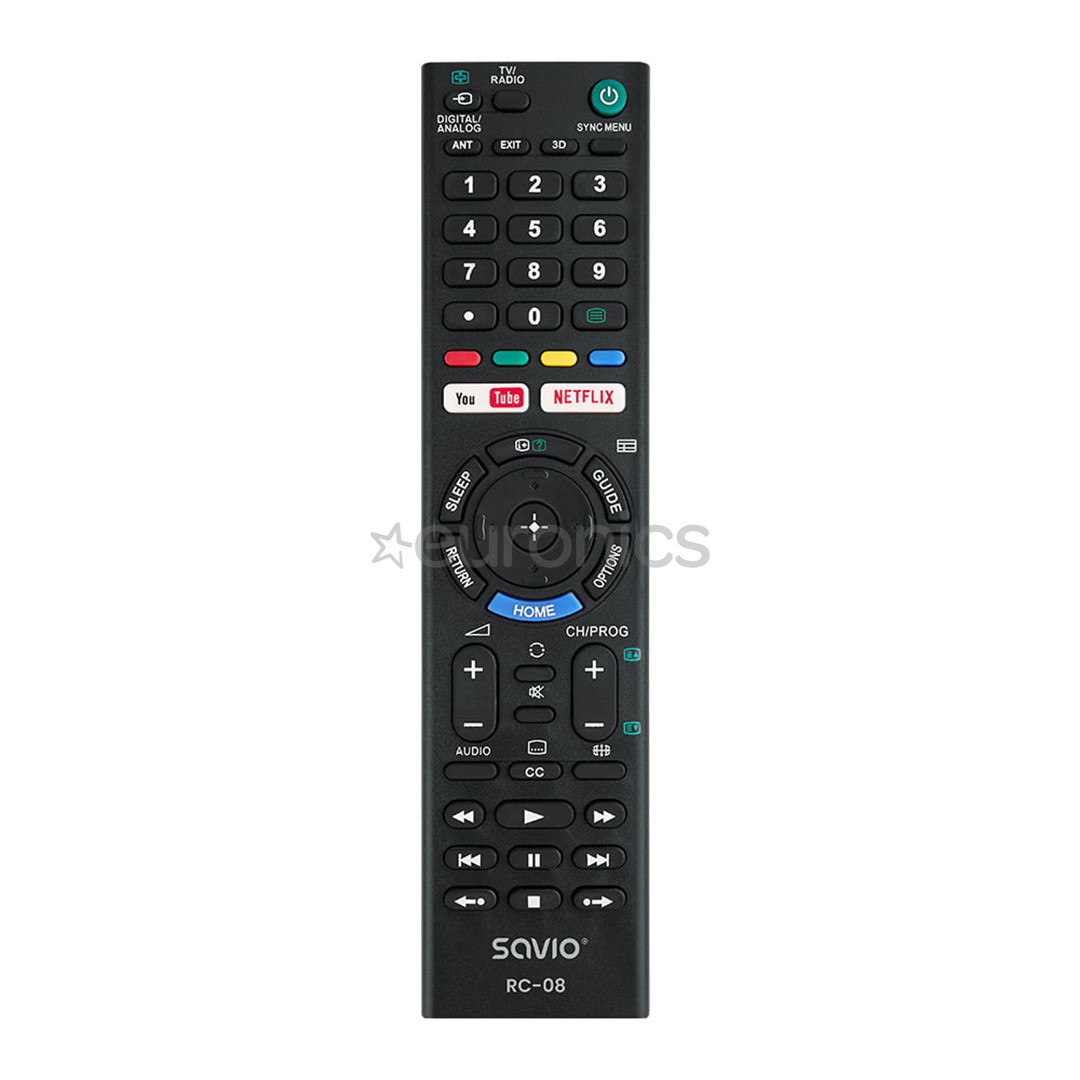 Savio RC-08, Sony TV, must - Teleri asenduspult