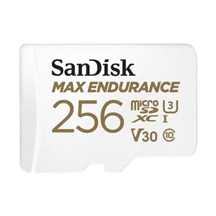 SanDisk Max Endurance, 256 ГБ, microSDHC, белый - Карта памяти SDSQQVR-256G-GN6IA