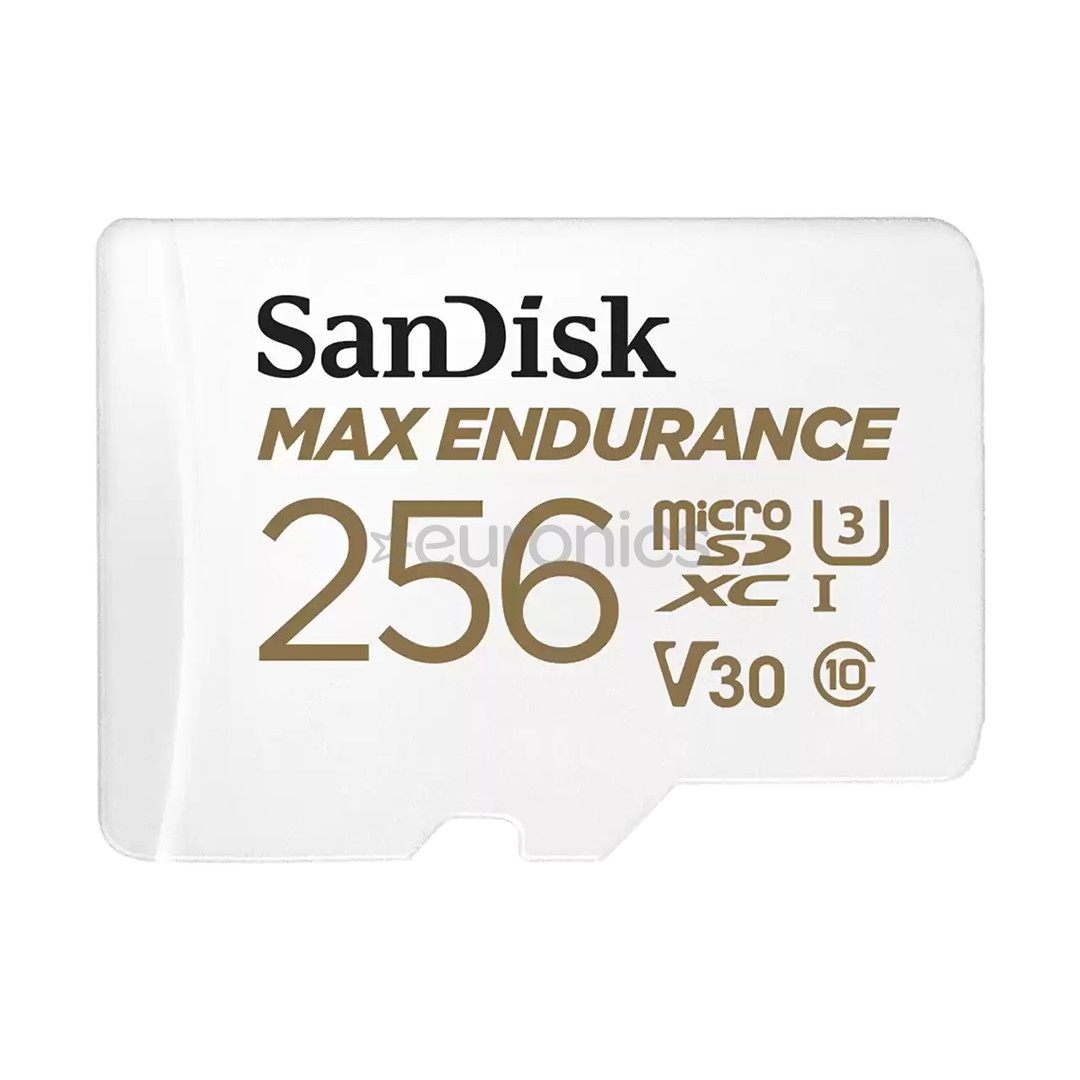 SanDisk Max Endurance, 256 ГБ, microSDHC, белый - Карта памяти