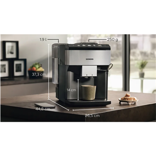 Siemens EQ500, must/hõbedane - Espressomasin