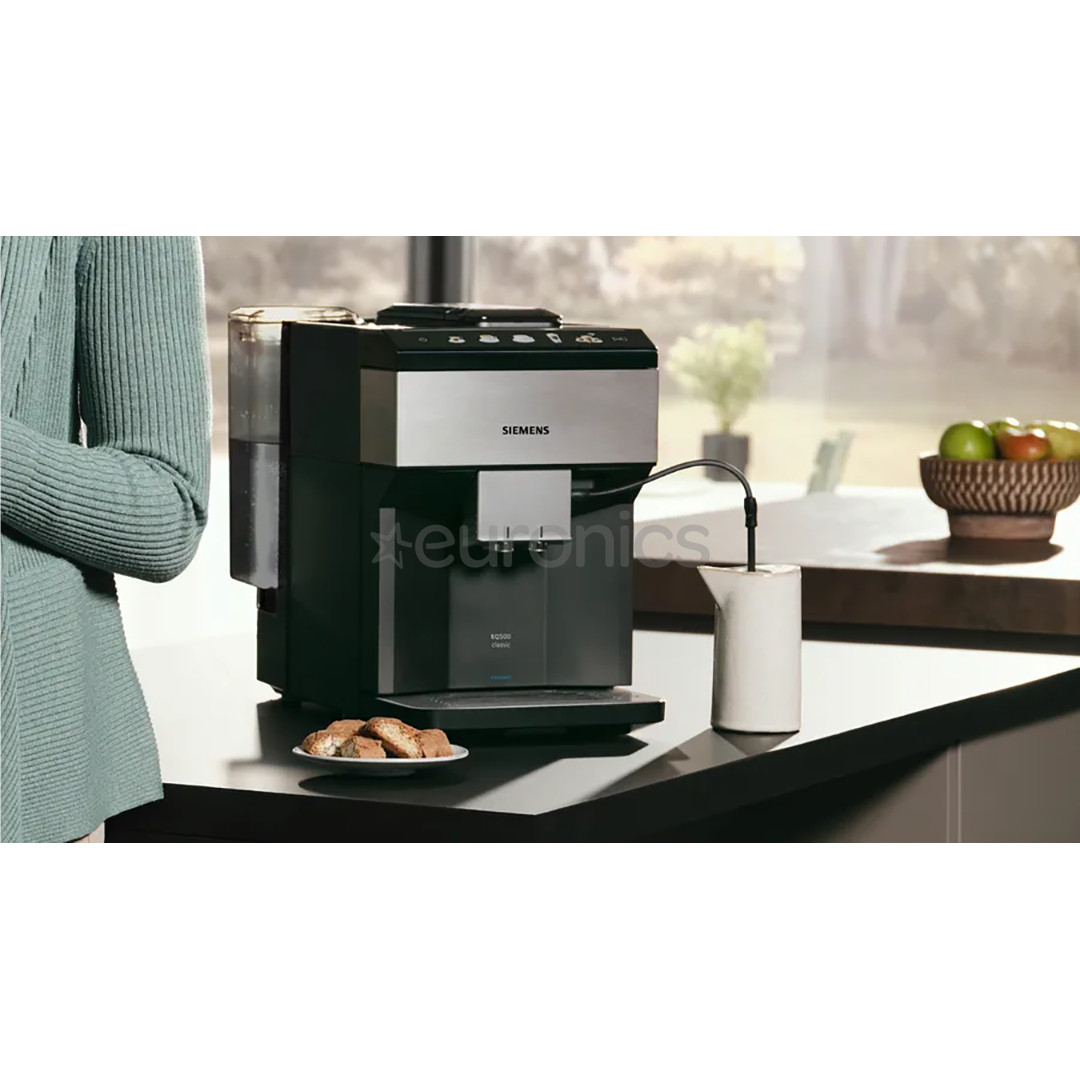 Siemens EQ500, must/hõbedane - Espressomasin