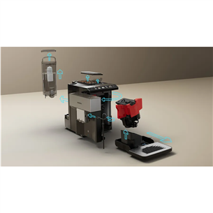 Siemens EQ500, must/hõbedane - Espressomasin