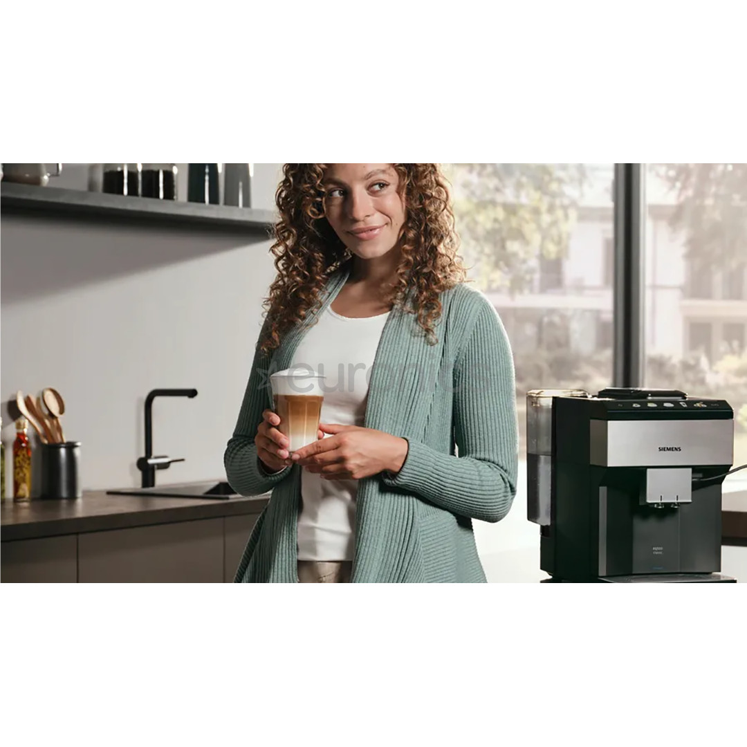 Siemens EQ500, must/hõbedane - Espressomasin