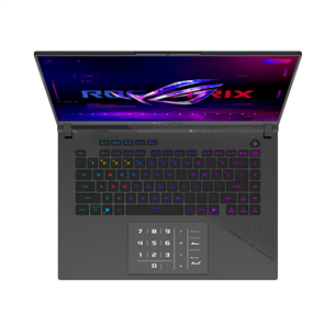 Asus ROG Strix G16, 16'', WQXGA, 240 Hz, Ryzen 9, 16 GB, 1 TB, RTX 5080, ENG, tumehall - Sülearvuti