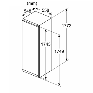Bosch, Seeria 6, 310 L, kõrgus 178 cm - Integreeritav jahekapp