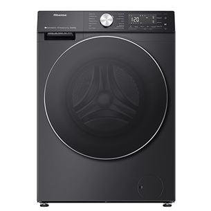 Hisense, 10.5 kg / 6 kg, depth 59 cm, 1400 rpm, black - Washer-dryer combo WD5S1045BB
