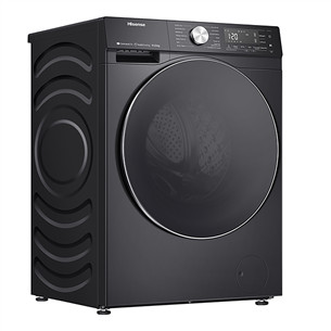 Hisense, 10.5 kg / 6 kg, depth 59 cm, 1400 rpm, black - Washer-dryer combo