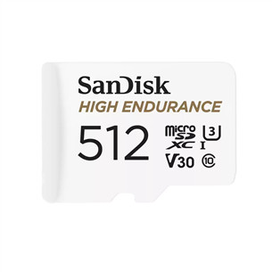 SanDisk High Endurance, MicroSDXC, 512 ГБ, белый - Карта памяти SDSQQNR6AN-512GR