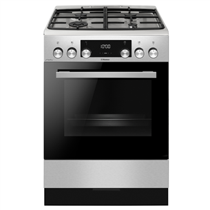 Hansa, 77 L, laius 60 cm, roostevaba teras - Gaasipliit elektriahjuga FCMX69329