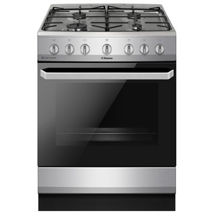 Hansa, 62 L, width 60 cm, inox - Gas cooker with electric oven FCMX6810092