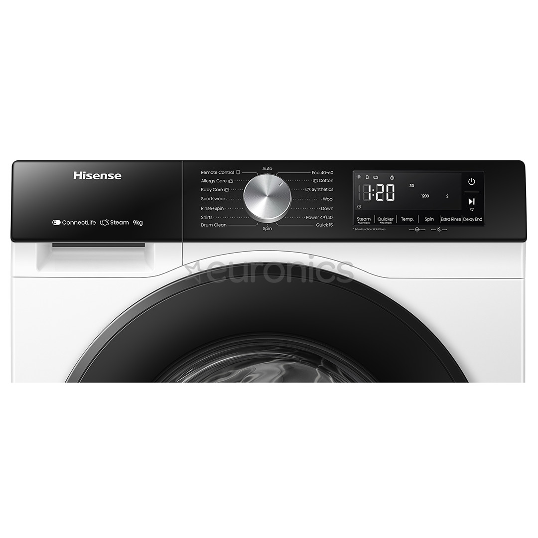 Hisense, 9 kg, depth 55 cm, 1400 rpm - Front load washing machine
