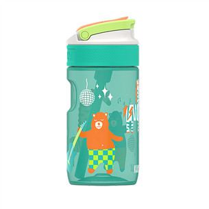 Kambukka Lagoon Disco Zoo, 400 мл, сине-зеленый - Детская бутылка