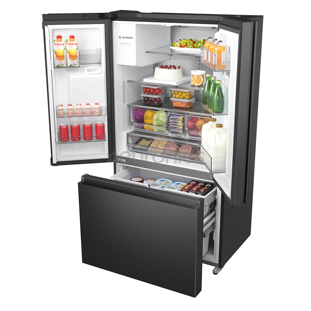 Hisense, No Frost, 612 л, высота 179 см, черный - SBS-холодильник