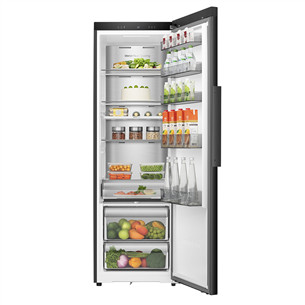 Hisense, 372 л, высота 186 см, черный - Холодильный шкаф