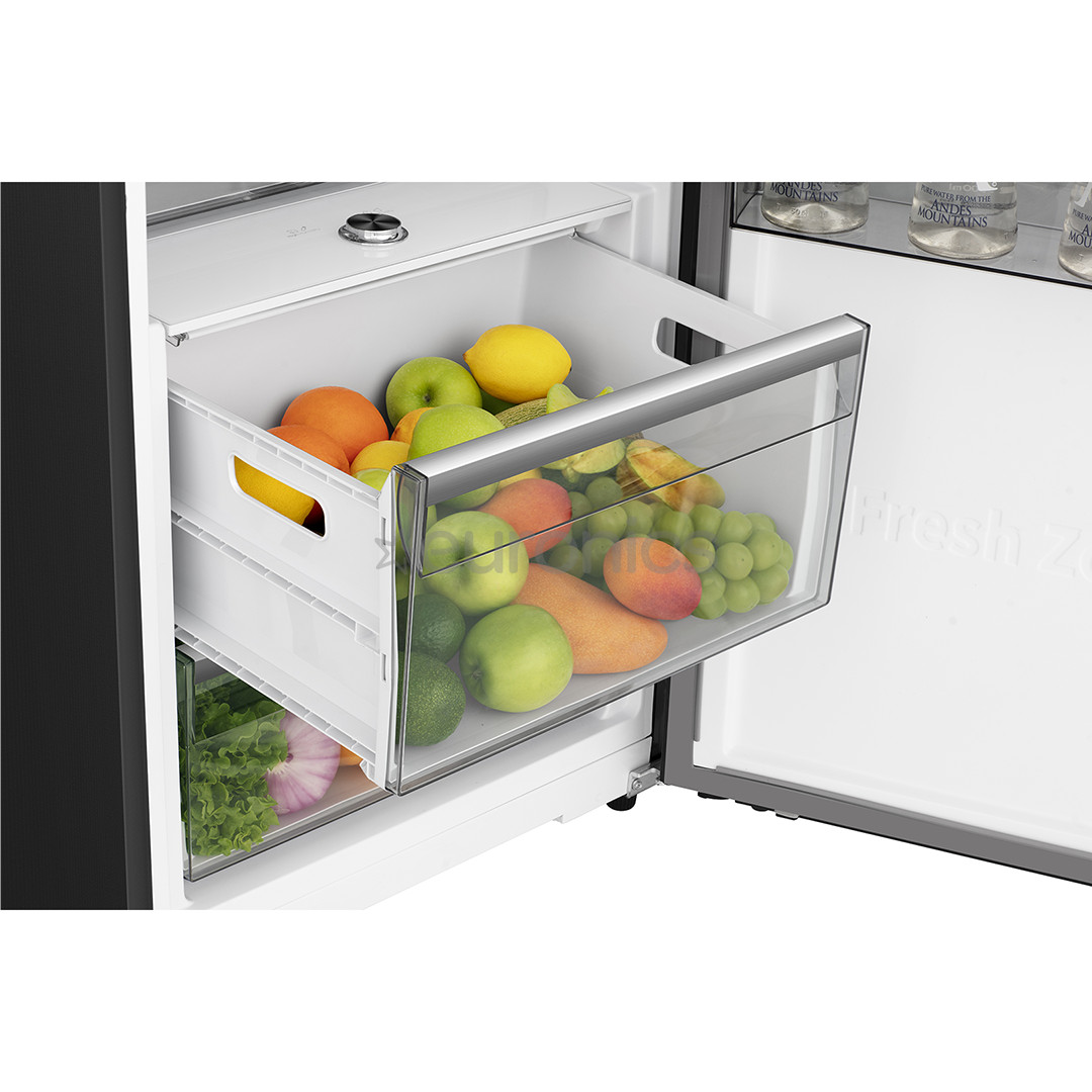 Hisense, 372 л, высота 186 см, черный - Холодильный шкаф