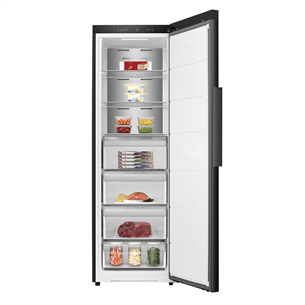 Hisense, NoFrost, 312 L, height 186 cm, black - Freezer