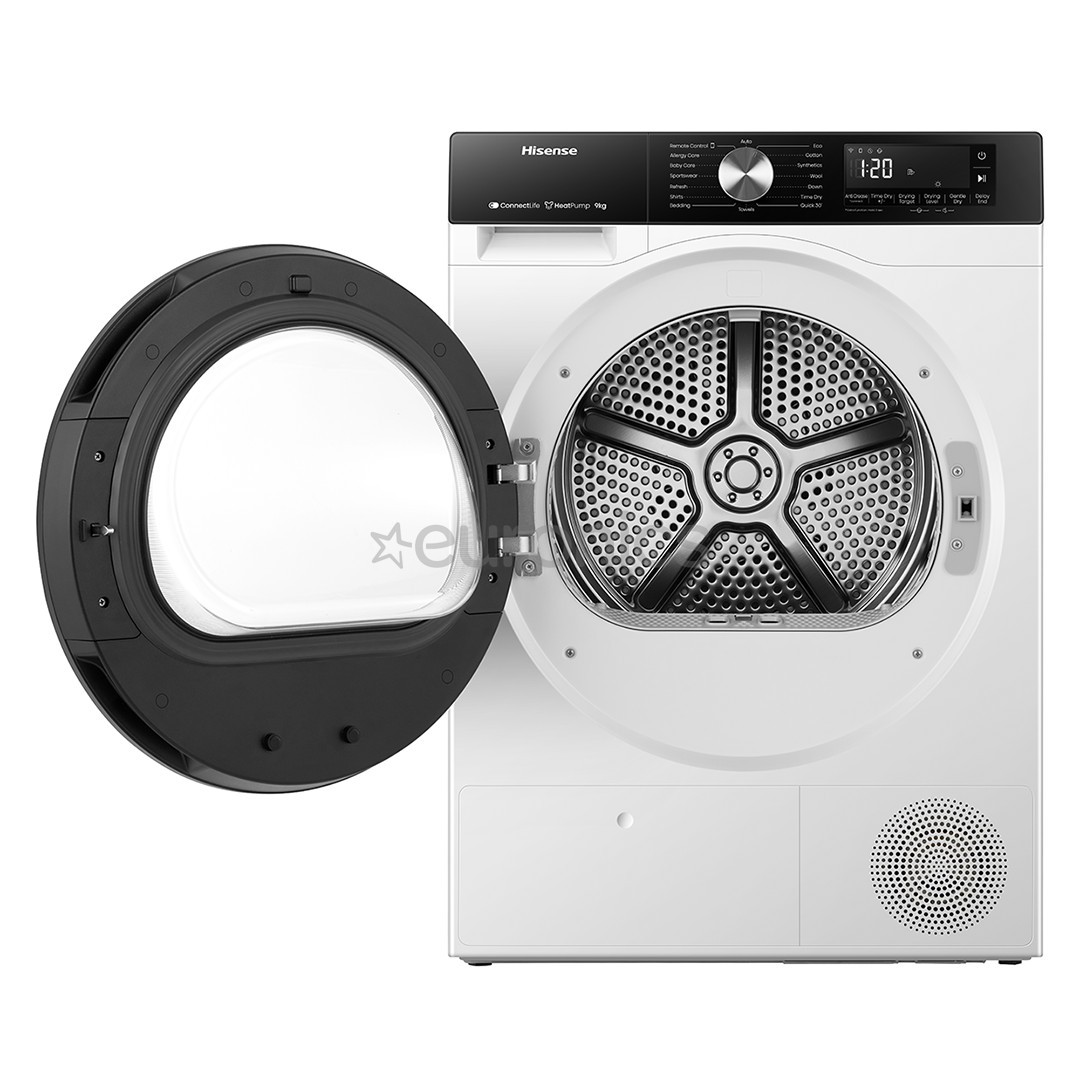 Hisense, 9 kg, depth 64 cm - Clothes dryer