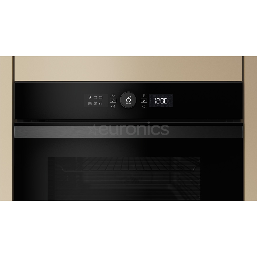 Whirlpool, 73 L, pyrolytic cleaning, black - Built-in oven
