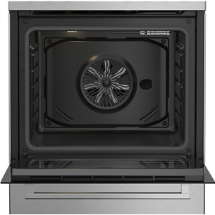 Beko, 66 л, ширина 60 см, серебристая - Газовая плита с электрической духовкой