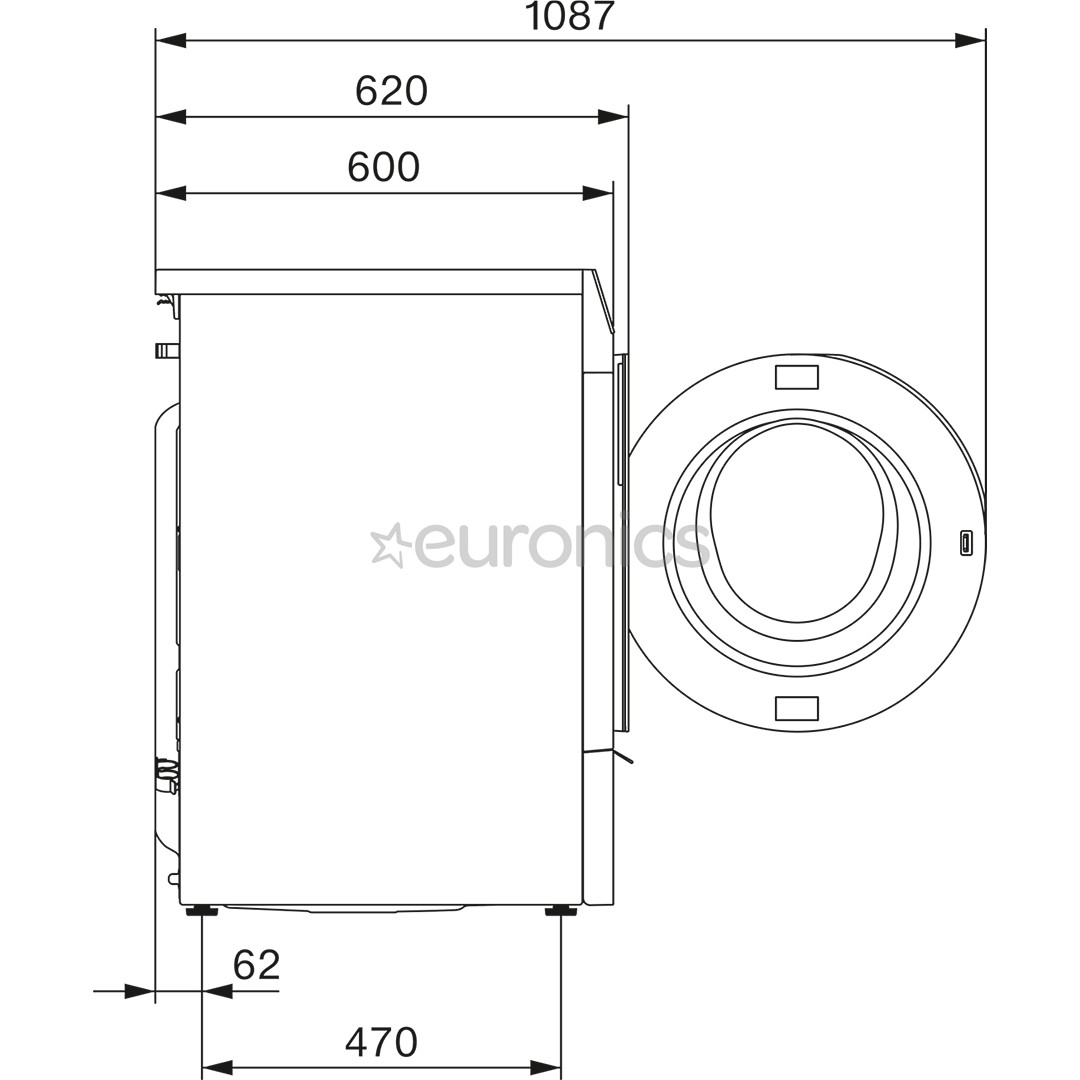 Miele WQ 1000 WPS Nova Edition, 9 кг, глубина 60 см, 1600 об/мин - Стиральная машина с передней загрузкой