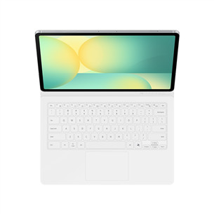 Samsung Book Cover Keyboard, Galaxy Tab S10 FE+, клавиша ИИ, белый - Чехол-клавиатура