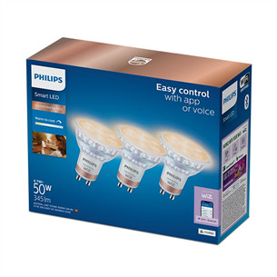 Philips Wiz Smart LED Spot, GU10, 3 pc, white - LED light