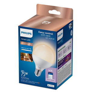 Philips Wiz Smart LED Globe, E27, valge - LED valgusti