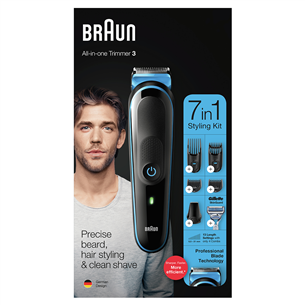 Braun, 7-ühes, must - Trimmeri komplekt