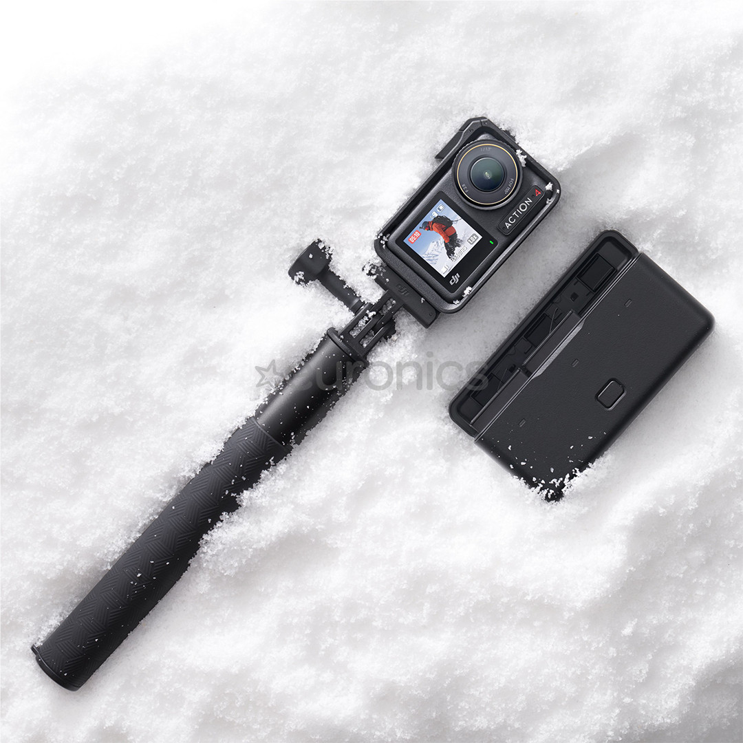 Dji Osmo Action 4 Adventure Combo, must - Seikluskaamera komplekt