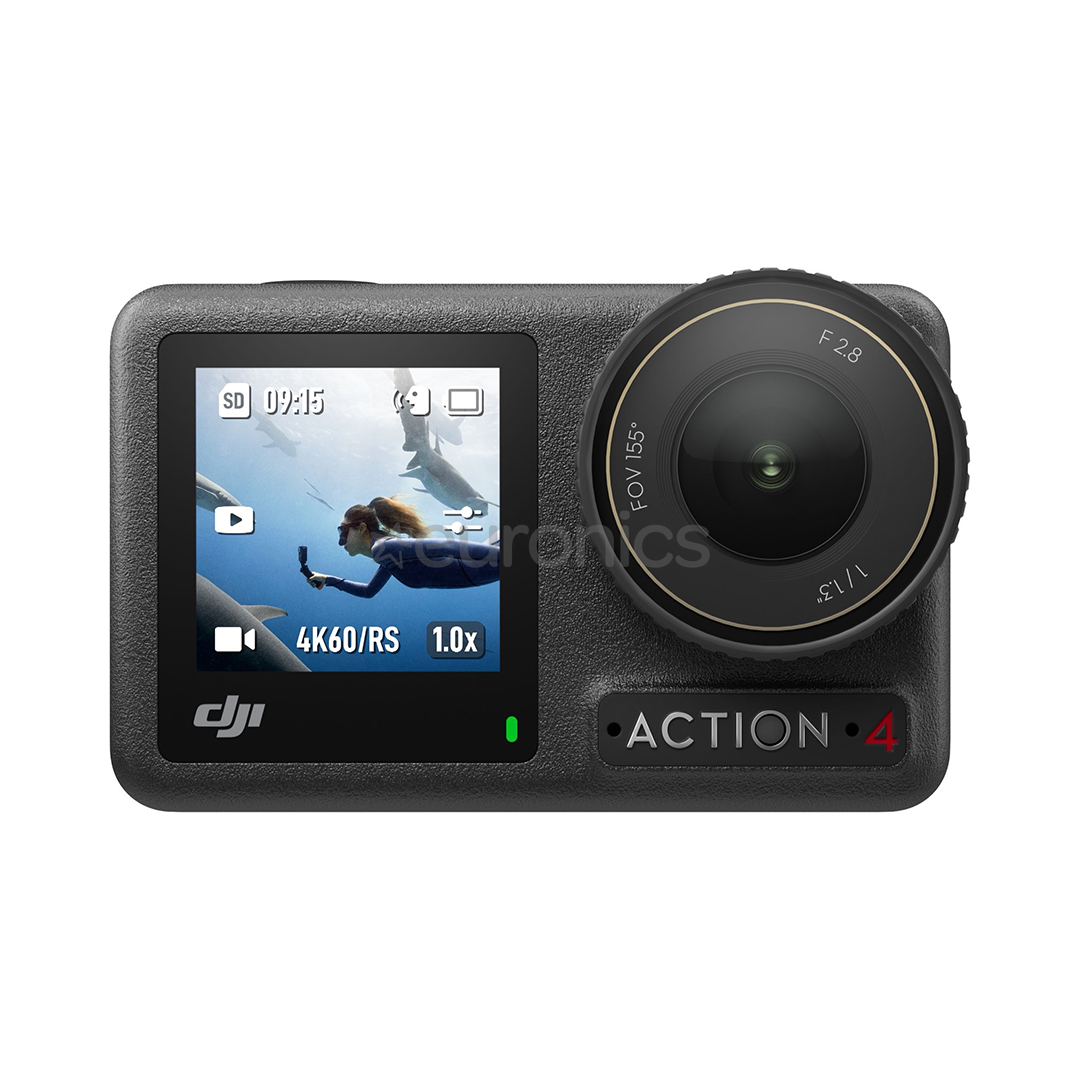 Dji Osmo Action 4 Standard Combo, must - Seikluskaamera komplekt
