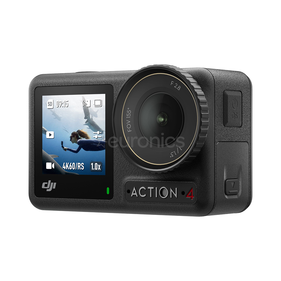 Dji Osmo Action 4 Standard Combo, must - Seikluskaamera komplekt