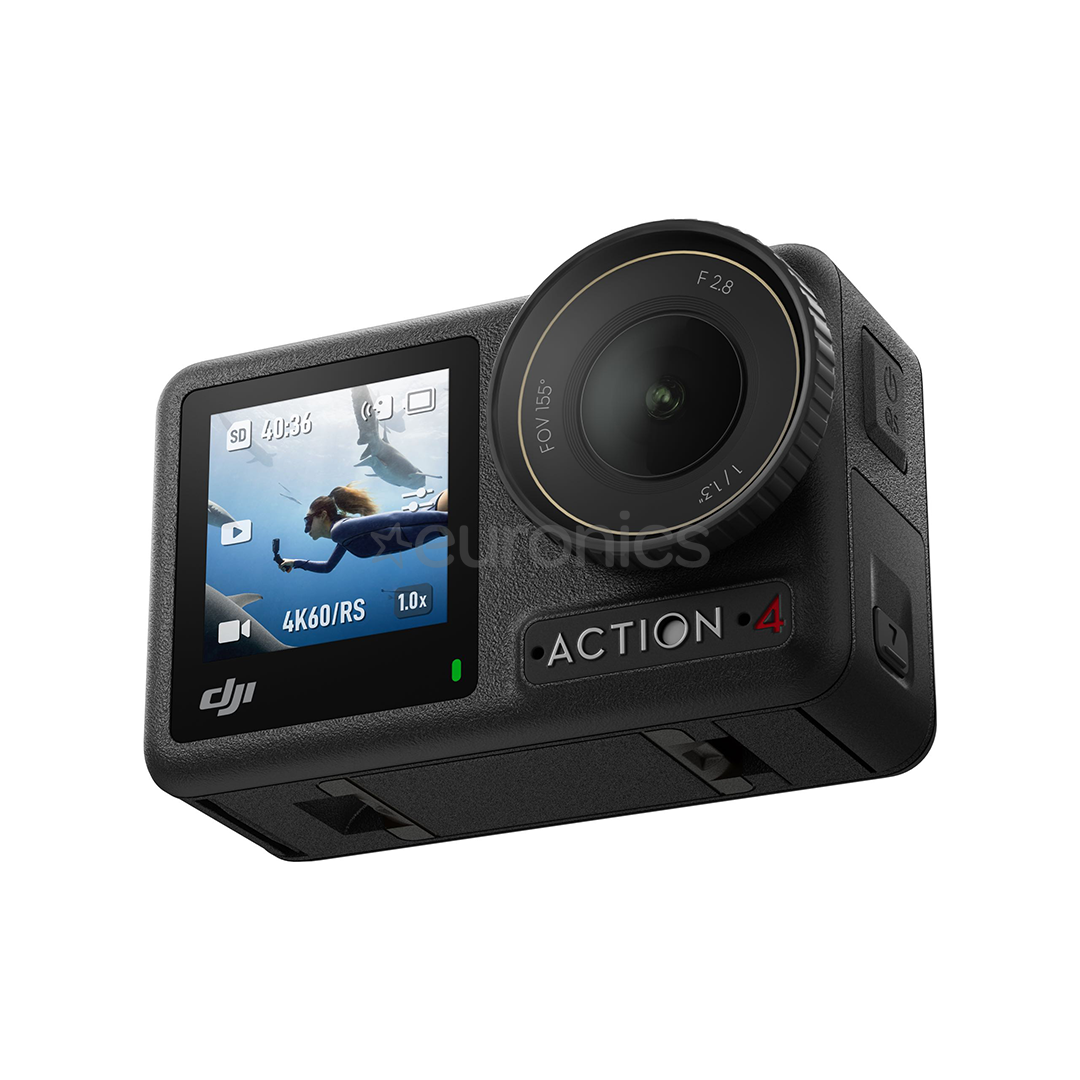 Dji Osmo Action 4 Standard Combo, must - Seikluskaamera komplekt